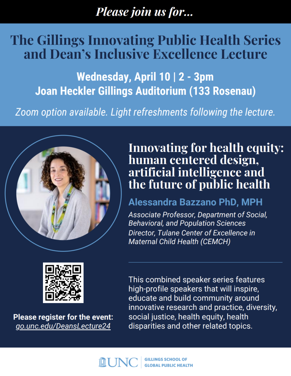 Innovating Public Health and Dean's Inclusive Excellence Lecture Flyer